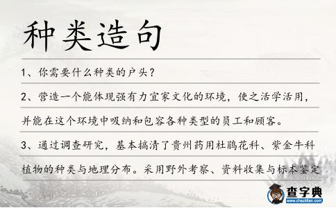 種類造句