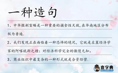 一種造句
