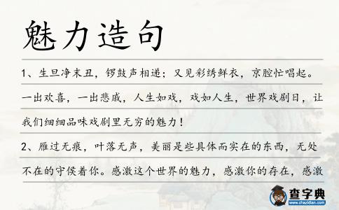 魅力造句