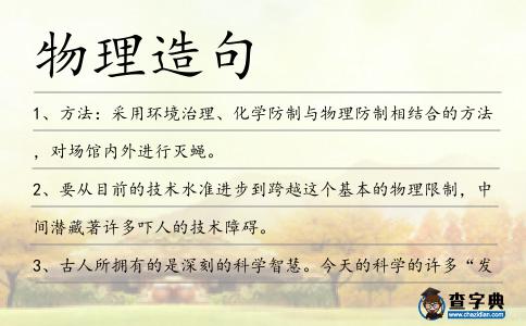 物理造句