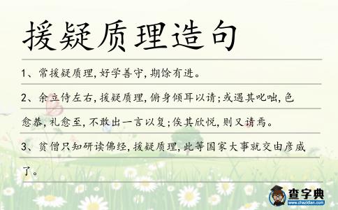 援疑質(zhì)理造句
