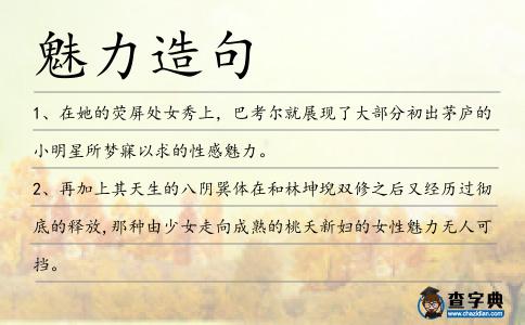 魅力造句