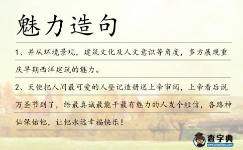 魅力造句