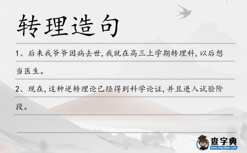 轉理造句