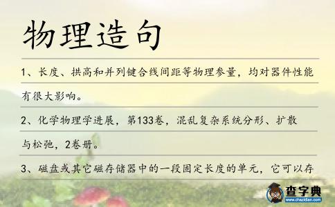 物理造句