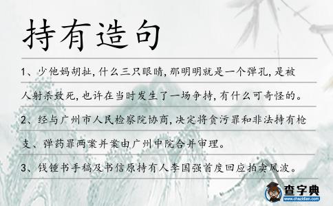 持有造句