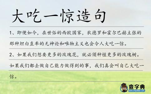 大吃一驚造句