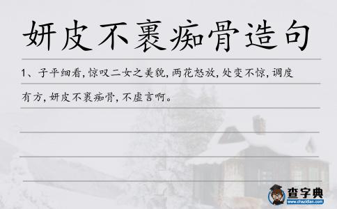 妍皮不裹癡骨造句