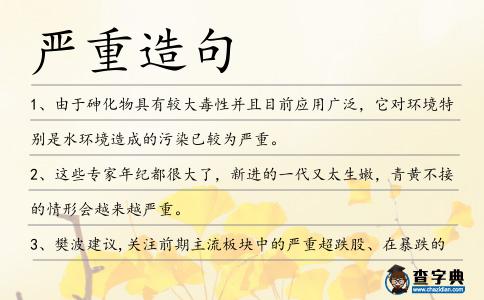 嚴重造句