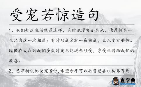 受寵若驚造句