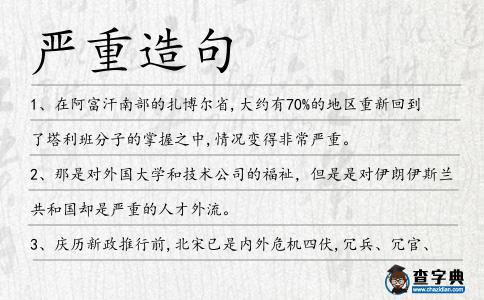 嚴(yán)重造句