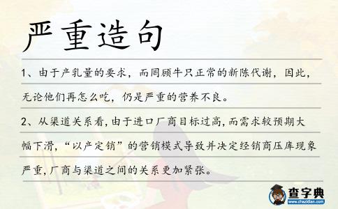 嚴(yán)重造句
