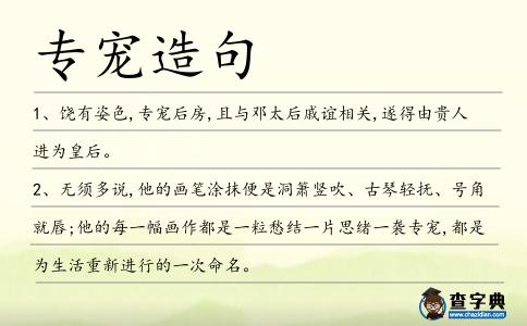 專寵造句