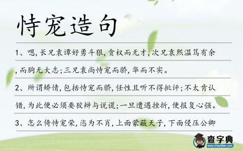 恃寵造句