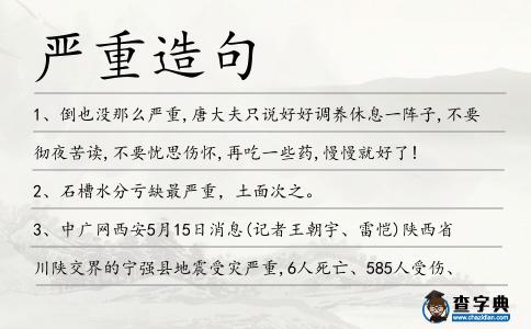 嚴重造句