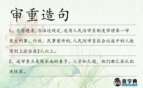 審重造句