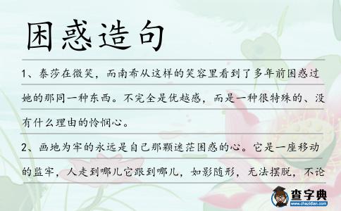 困惑造句