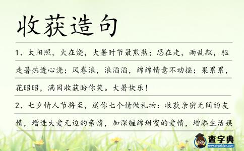 收獲造句