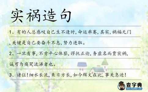 實(shí)禍造句