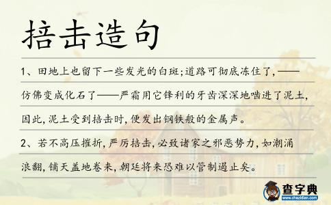 掊擊造句