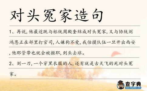 對頭冤家造句