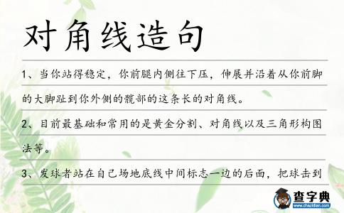 對(duì)角線造句