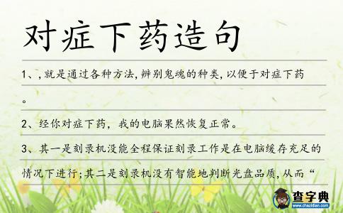 對癥下藥造句