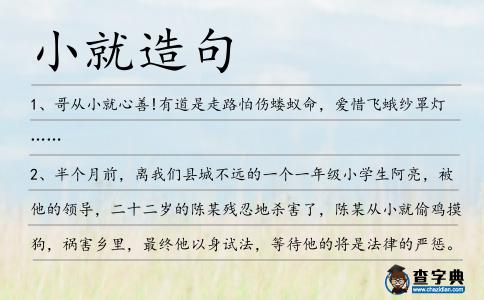 小就造句