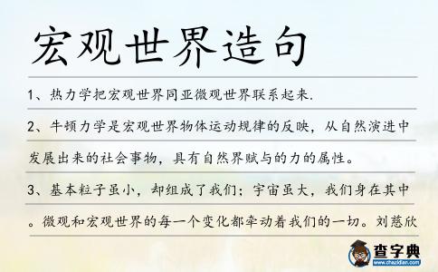 宏觀世界造句