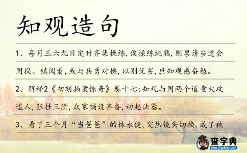 知觀造句