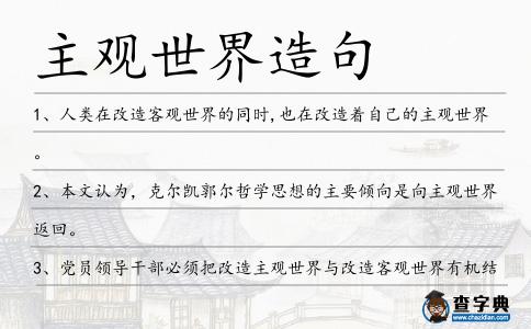主觀世界造句