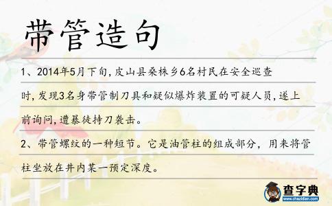 帶管造句