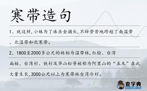 寒帶造句