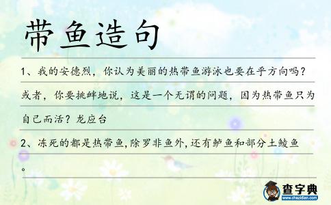 帶魚造句