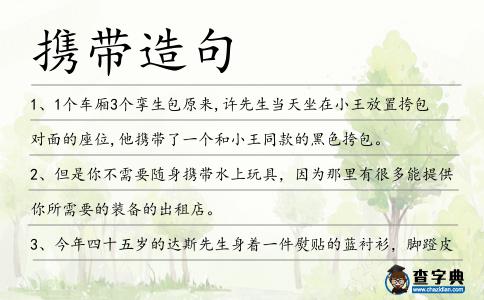 攜帶造句