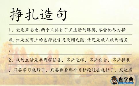 掙扎造句