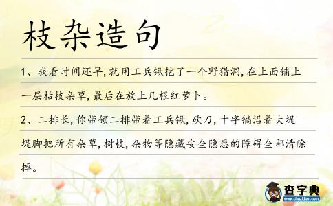 枝雜造句