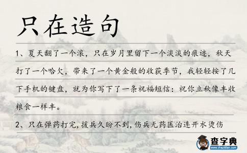 只在造句