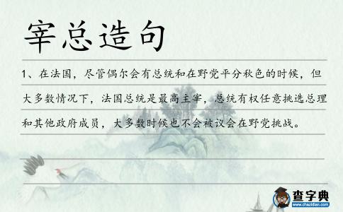 宰總造句