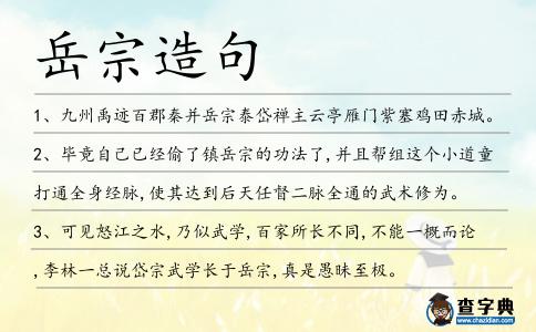 岳宗造句