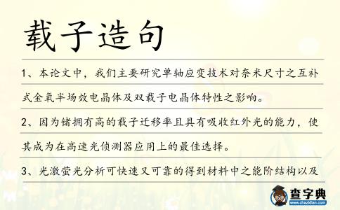 載子造句