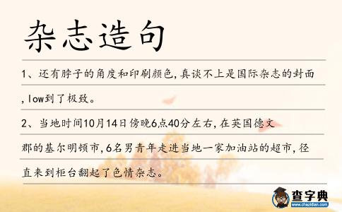 雜志造句