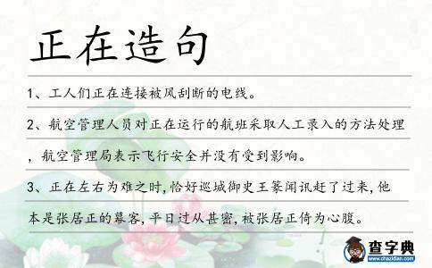 正在造句