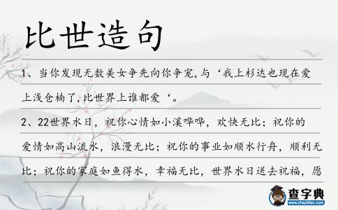比世造句