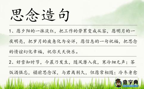 思念造句