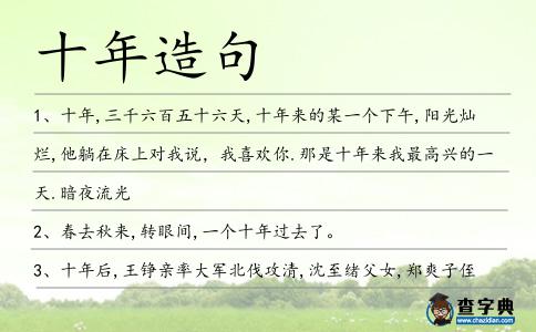 十年造句