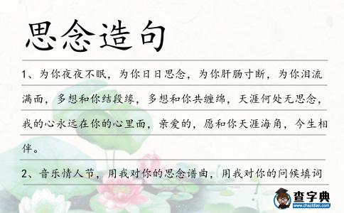 思念造句