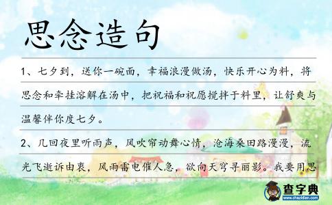 思念造句