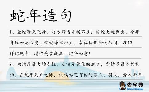 蛇年造句