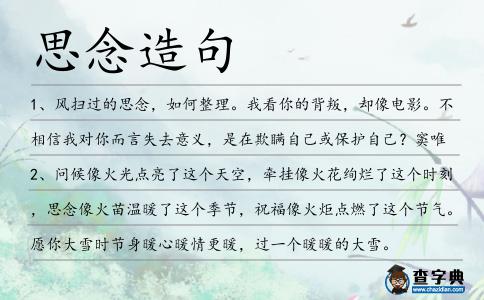 思念造句